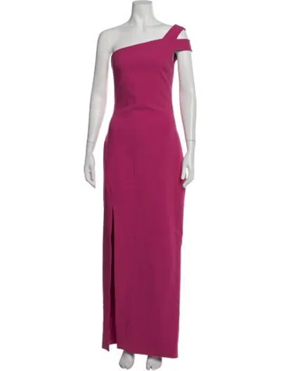 Pre-owned Likely One-shoulder Long Dress In Pink