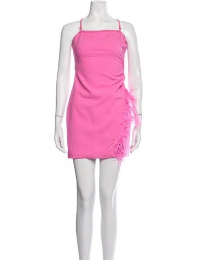 Pre-owned Likely Square Neckline Mini Dress In Pink