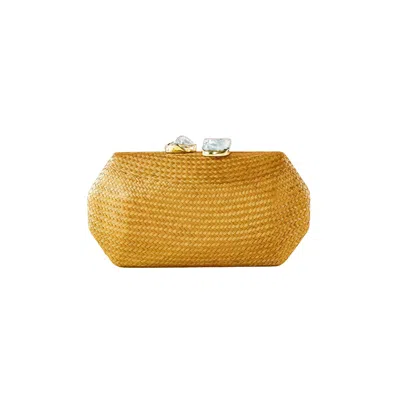 Likha Women's Sarsuela Handwoven Clutch Camel In Gold