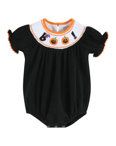 Lil Cactus Boo Halloween Romper In Black