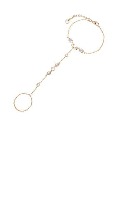 Lili Claspe Aurora Hand Chain In Metallic Gold