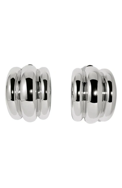 Lili Claspe Elsa Shield Half Hoop Earrings In Silver