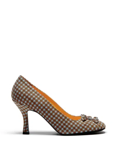 Lili Curia Babette Three Buckle Pumps In Brown