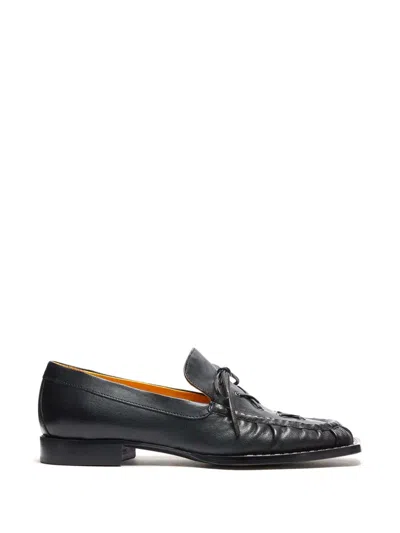 Lili Curia Beau Lace-up Loafers In Black