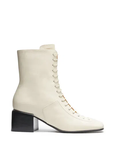 Lili Curia Jules Lace-up Ankle Boots In Neutral