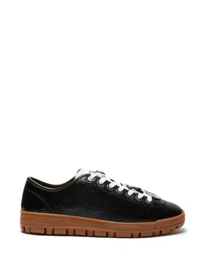 Lili Curia June Textured Charm Lace-up Sneakers In Black