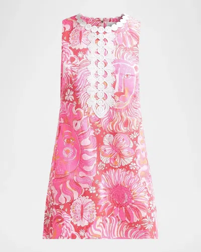 Lilly Pulitzer Edita Stretch Shift Mini Dress In Pink