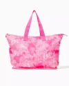 Lilly Pulitzer Getaway Packable Tote In Roxie Pink Pb Anniversary Toile