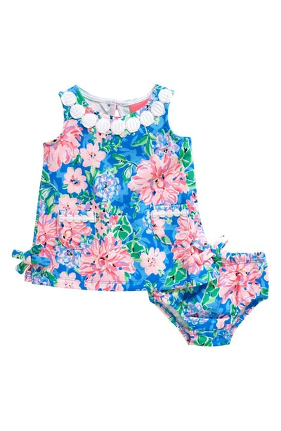 Lilly Pulitzer Babies' Lilly Floral Shift Dress & Bloomers In Multi Spring In Your Step