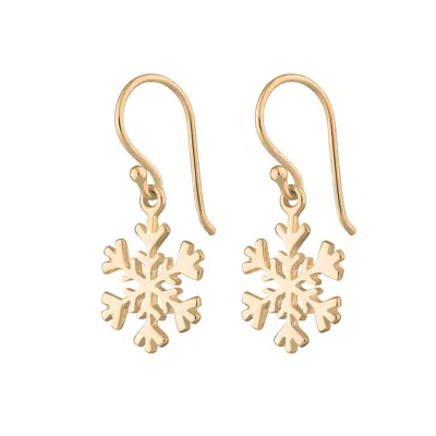 Lily Charmed Women's 18ct Gold Plated Snowflake Hook Earrings