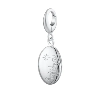 Lily Charmed Women's Sterling Silver Tiny Celestial Locket Charm