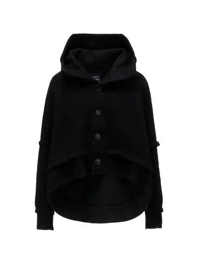 Limi Feu Hooded Asymmetric Jacket In Black