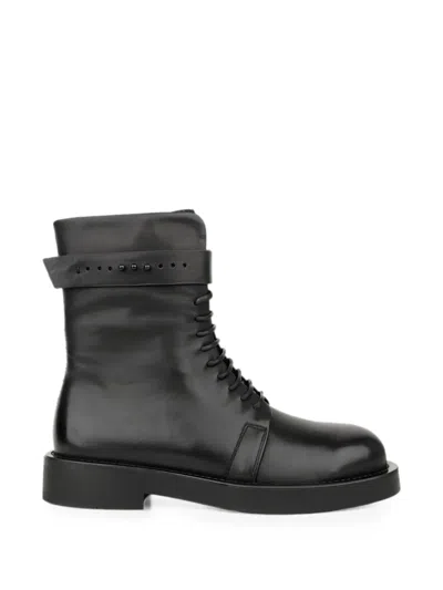 Linda Baumann Buckled Lace-up Ankle Boots In Multi