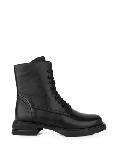 Linda Baumann Lace-up Leather Ankle Boots In Multi