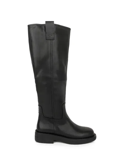 Linda Baumann Leather Knee-high Boots In Multi
