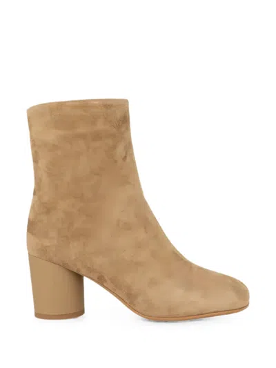 Linda Baumann Suede Block-heel Ankle Boots In Multi
