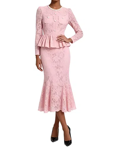 Linda Charm 2pc Top & Skirt Set In Pink