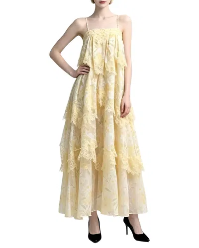 Linda Charm Sleeveless Maxi Dress In Yellow