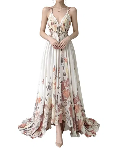 Linda Charm Sleeveless Maxi Dress In White