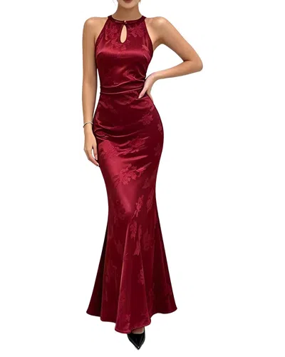 Linda Charm Sleeveless Maxi Dress In Red