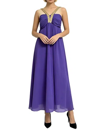 Linda Charm Sleeveless Maxi Dress In Purple