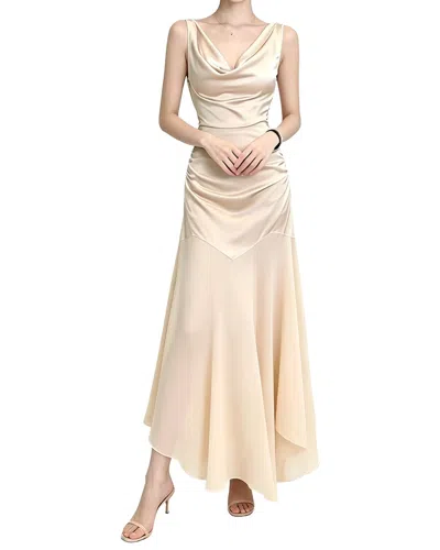 Linda Charm Sleeveless Maxi Dress In Neutral