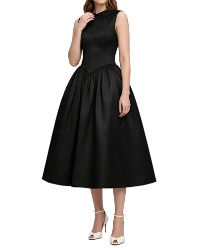 Linda Charm Sleeveless Midi Dress In Black