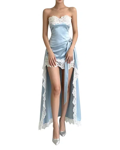 Linda Charm Sleeveless Mini Dress In Blue