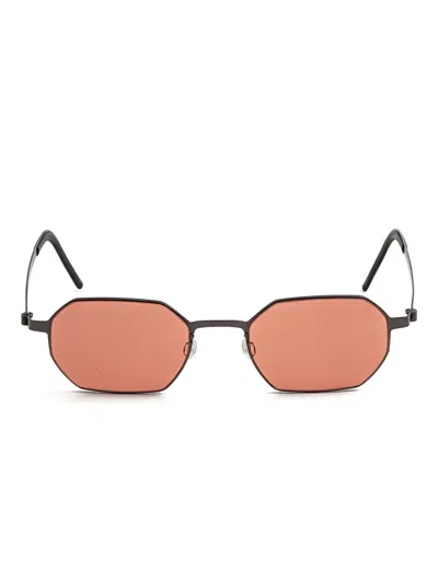 Lindberg Geometric-frame Sunglasses In Brown