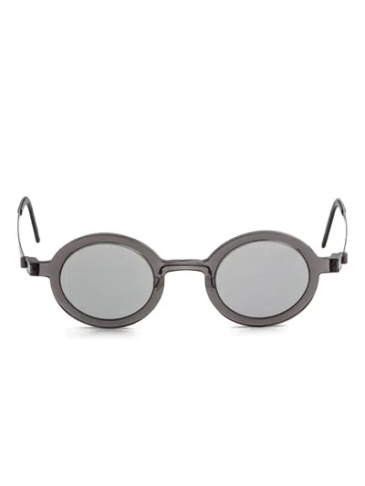 Lindberg Round-frame Sunglasses In Brown
