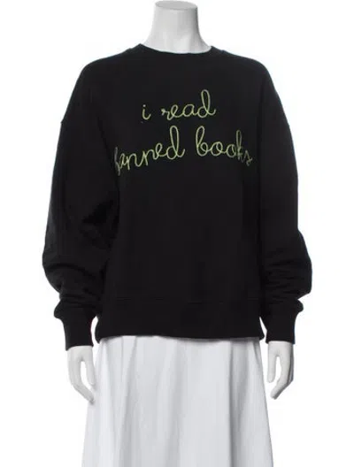 Pre-owned Lingua Franca Graphic Print Crew Neck Sweatshirt In Blue