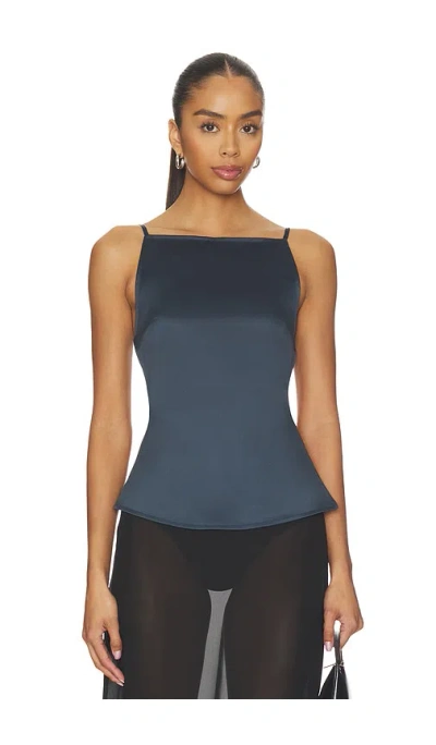 Lioness Camille Backless Top In Midnight Navy