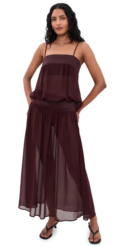Lioness Gracia Maxi Dress Plum In Burgundy