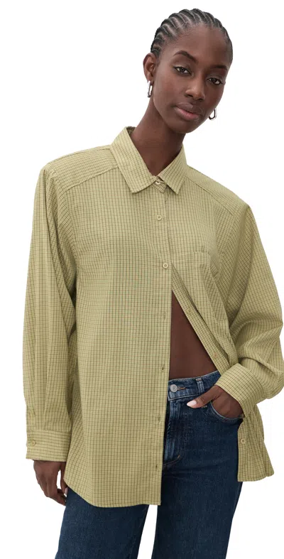 Lioness Notting Hill Shirt Earth Plaid In Gray