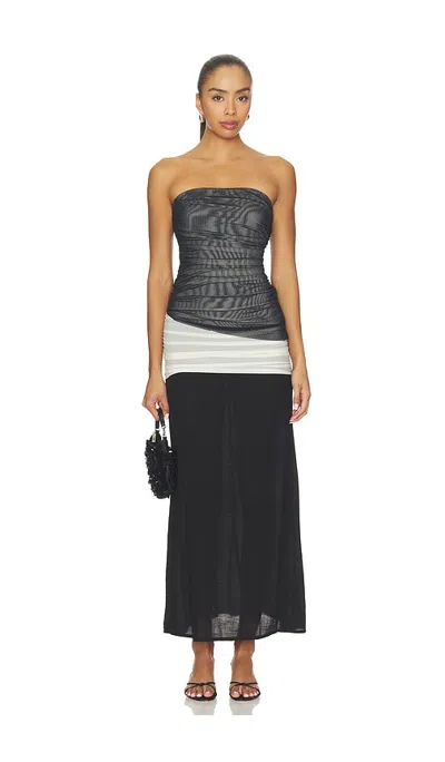 Lioness Tabloid Maxi Dress In Animal Print