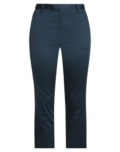 Lis Lareida Woman Pants Navy Size 14 Cotton, Elastane In Blue