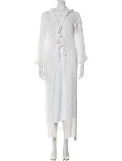 Pre-owned Lisa Marie Fernandez Linen Robe In White