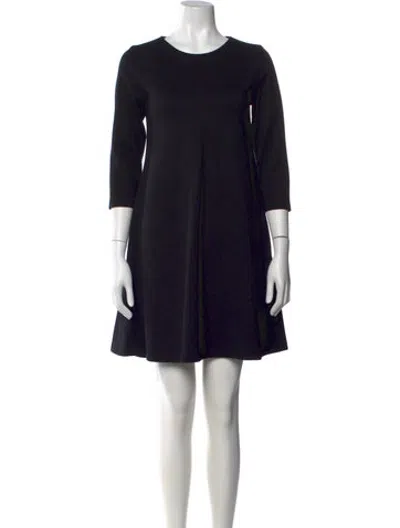 Pre-owned Lisa Perry Wool Mini Dress In Black