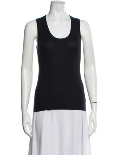 Pre-owned Lisa Yang Cashmere Scoop Neck Sweater W/ Tags In Blue