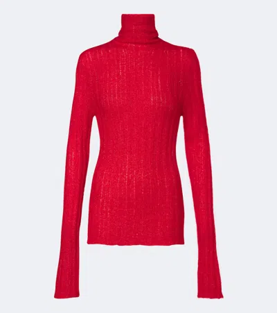 Lisa Yang Emiliana Cashmere And Silk Turtleneck Sweater In Red