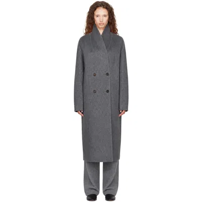 Lisa Yang Gray Doublé Shawl Coat
