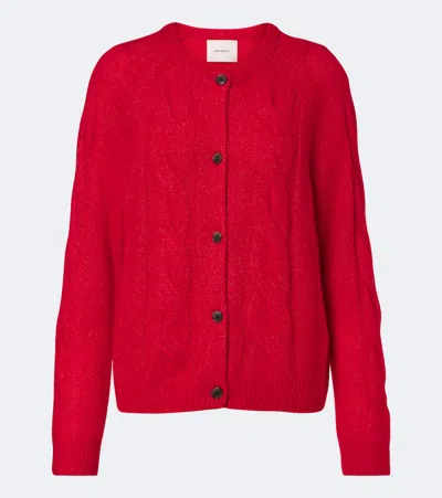 Lisa Yang Gwyneth Cashmere And Silk Cardigan In Red