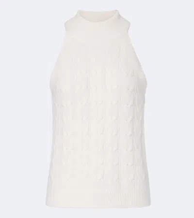 Lisa Yang Serafine Cable-knit Cashmere Top In White