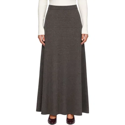 Lisa Yang Taupe Adrienne Maxi Skirt In Gray