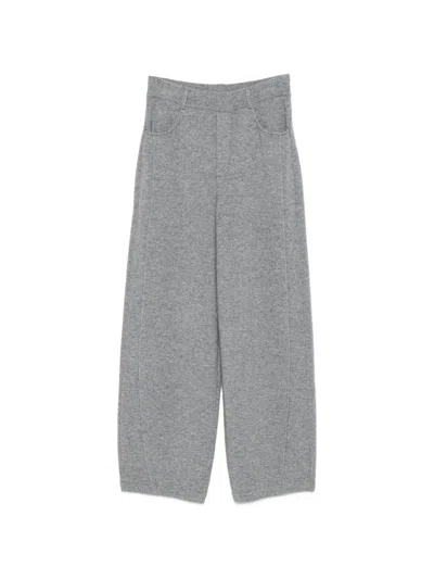 Lisa Yang Veda Straight-leg Cashmere Trousers In Grey