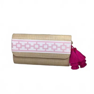 Lisi Lerch Women's Avery Straw Clutch Handbag In Beige