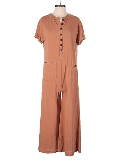 Pre-owned Listicle Jumpsuit In Brown
