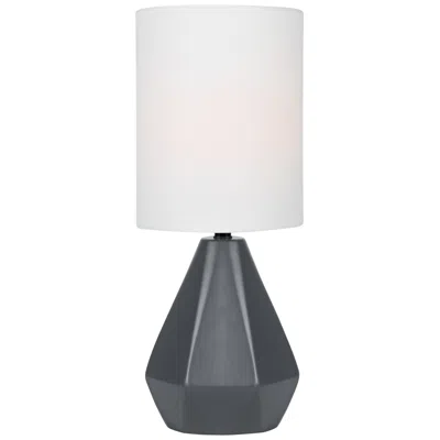 Lite Source Mason 17" Modern Jet Black Ceramic Accent Table Lamp In Multi