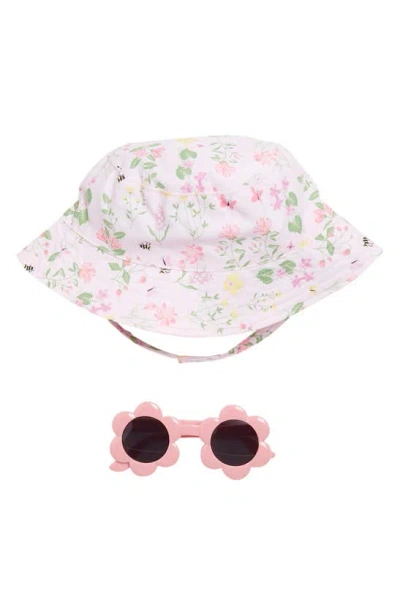 Little Me Babies' Bucket Hat & Sun Glasses Set In Pink