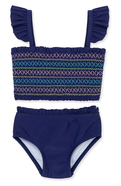 Little Me Babies' Kids' Ruffle Trim Two-piece Swimsuit In Blue